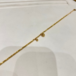 专柜正品 TSL谢瑞麟代购 足金999蹦迪光面胖福葫芦黄金手链手串女