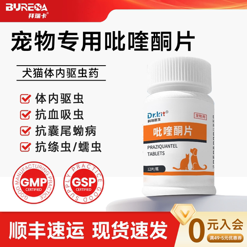 宠物吡喹酮片猫驱虫药