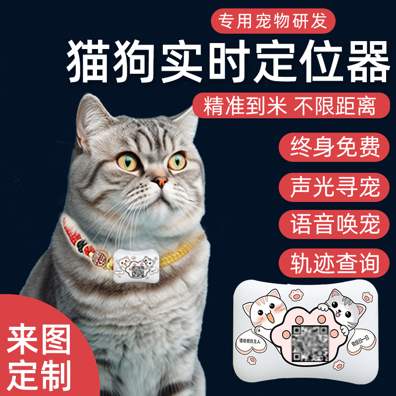 猫咪实时定位器防丢4G定位项圈