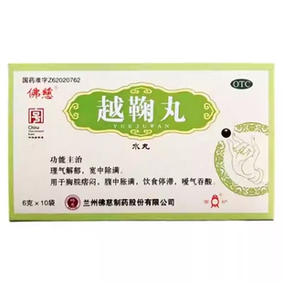 佛慈 越鞠丸6g*10袋/盒 理气解郁 宽中除满