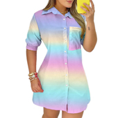 tie 翻领口袋扎染衬衫 dyed with Stylish pocket时尚 shirt lapel