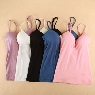 Simple solid color sling undershirt 纯色简约修身吊带打底衫女