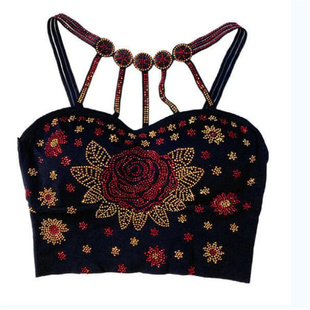 Rose Diamond sleeveless back时尚 美背 Fashion 烫钻玫瑰无袖 Hot