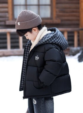 全棉纯棉男童冬季羽绒服棉服2026新款儿童加厚棉袄冬装双面穿棉衣