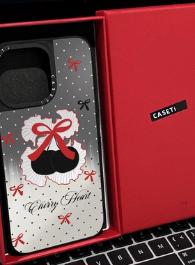 CASE联名黑色波点渐变蝴蝶结磁吸MagSafe适用苹果17/16proMax手机壳iPhone15防摔16pro保护套13/14p镜面17Air