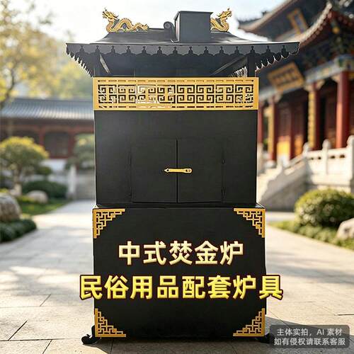 寺庙中式烧香炉元炉祠堂烧金纸炉金元黄纸道观焚烧炉金库