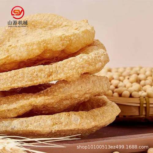 脆皮豆腐干油炸机脆皮豆腐油炸设备全自动千张豆腐皮油炸线