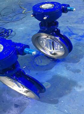 对夹式蝶阀D71X-10手动软密封铸铁蝶阀好利式手柄蝶阀dn100