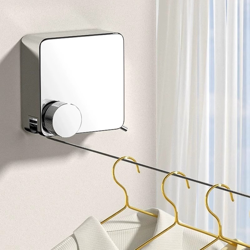 阳台隐形收缩晾衣绳室内免打孔