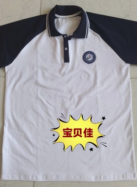 定制纯棉迁安一中同款短袖校服POLO衫