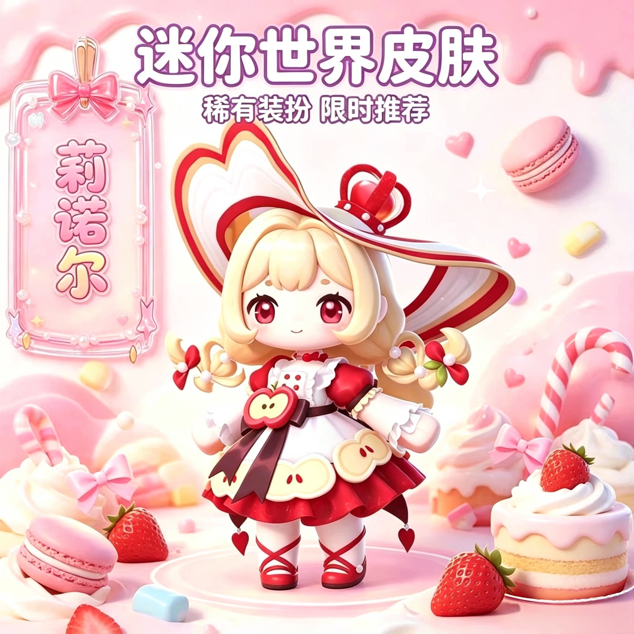 迷你世界 莉诺尔 守护祈愿森林的圣女手中红苹果是森林赐予祝福信