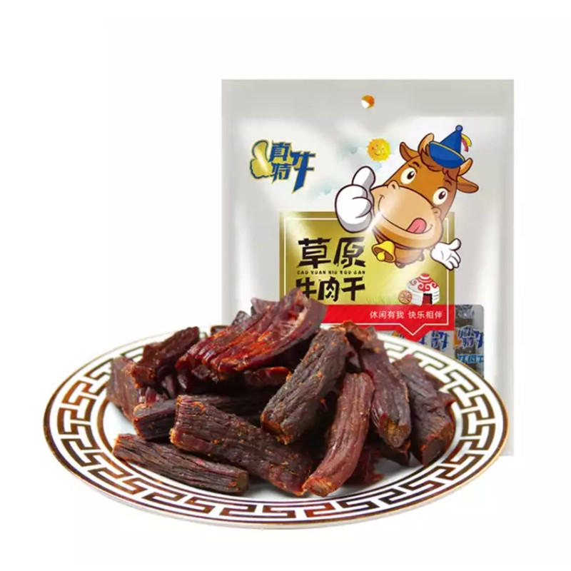 内蒙古特产包日查草原风干手撕牛肉干原味香辣味纯牛肉类零食小吃
