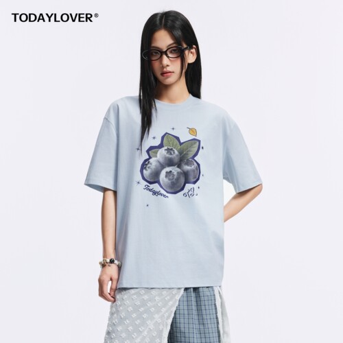 TODAYLOVER莱赛尔天丝圆领T恤女