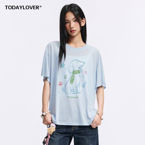 TODAYLOVER莱赛尔天丝圆领短袖T