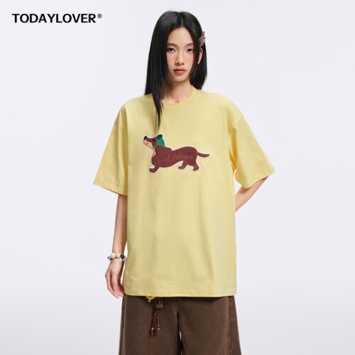 TODAYLOVER腊肠狗短袖T恤