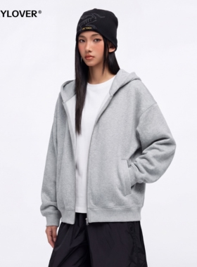 TODAYLOVER重磅连帽卫衣女春季美式潮牌cleanfit百搭情侣开衫外套