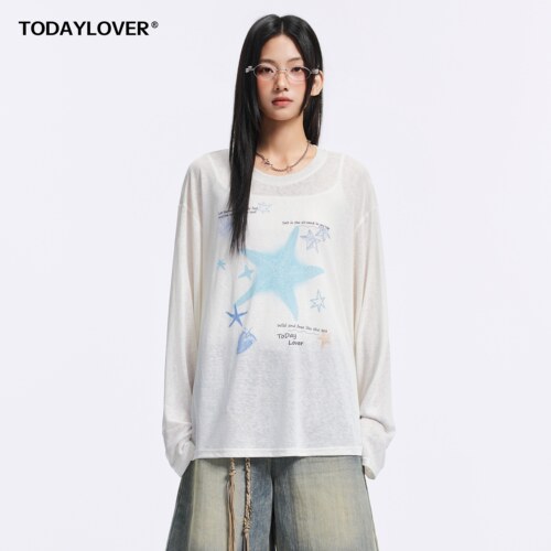 TODAYLOVER莱赛尔天丝圆领长袖T