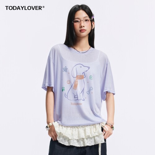 TODAYLOVER莱赛尔天丝圆领短袖T