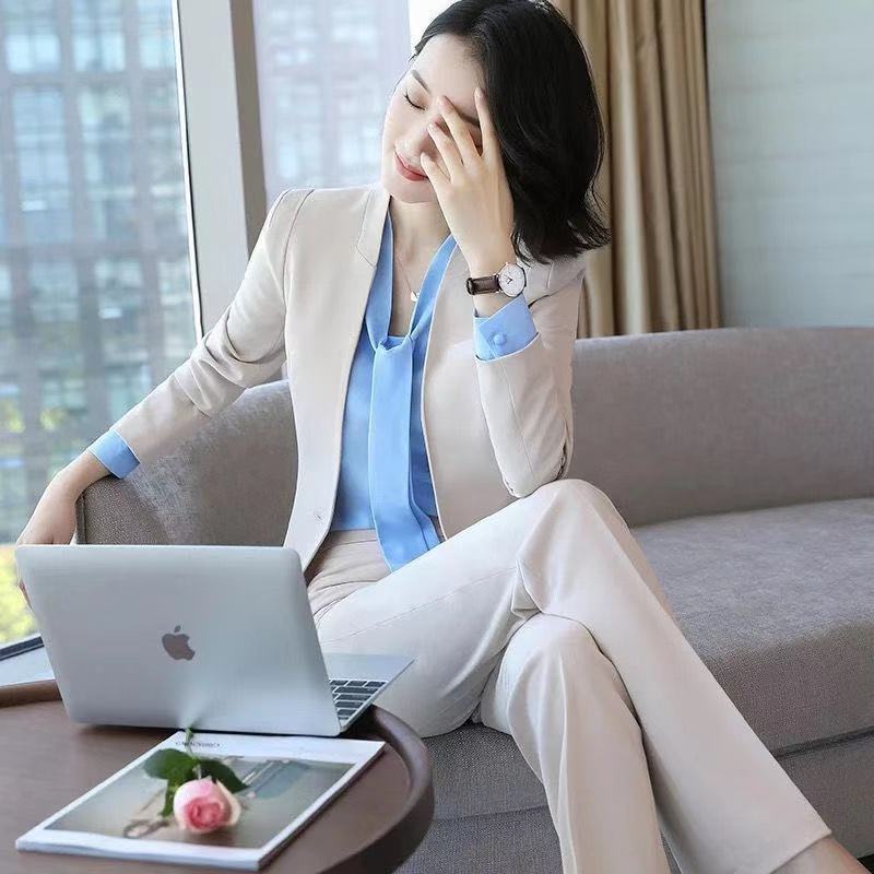 时尚气质套裙商务休闲工作服西装套装女秋冬职业装女套裤