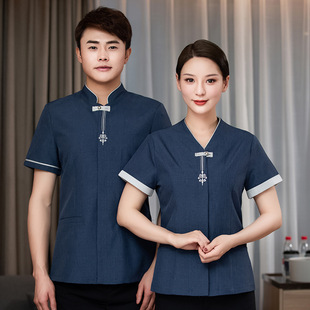 酒店客房服务员工作服夏装宾馆PA保洁服短袖工装物业清洁女装