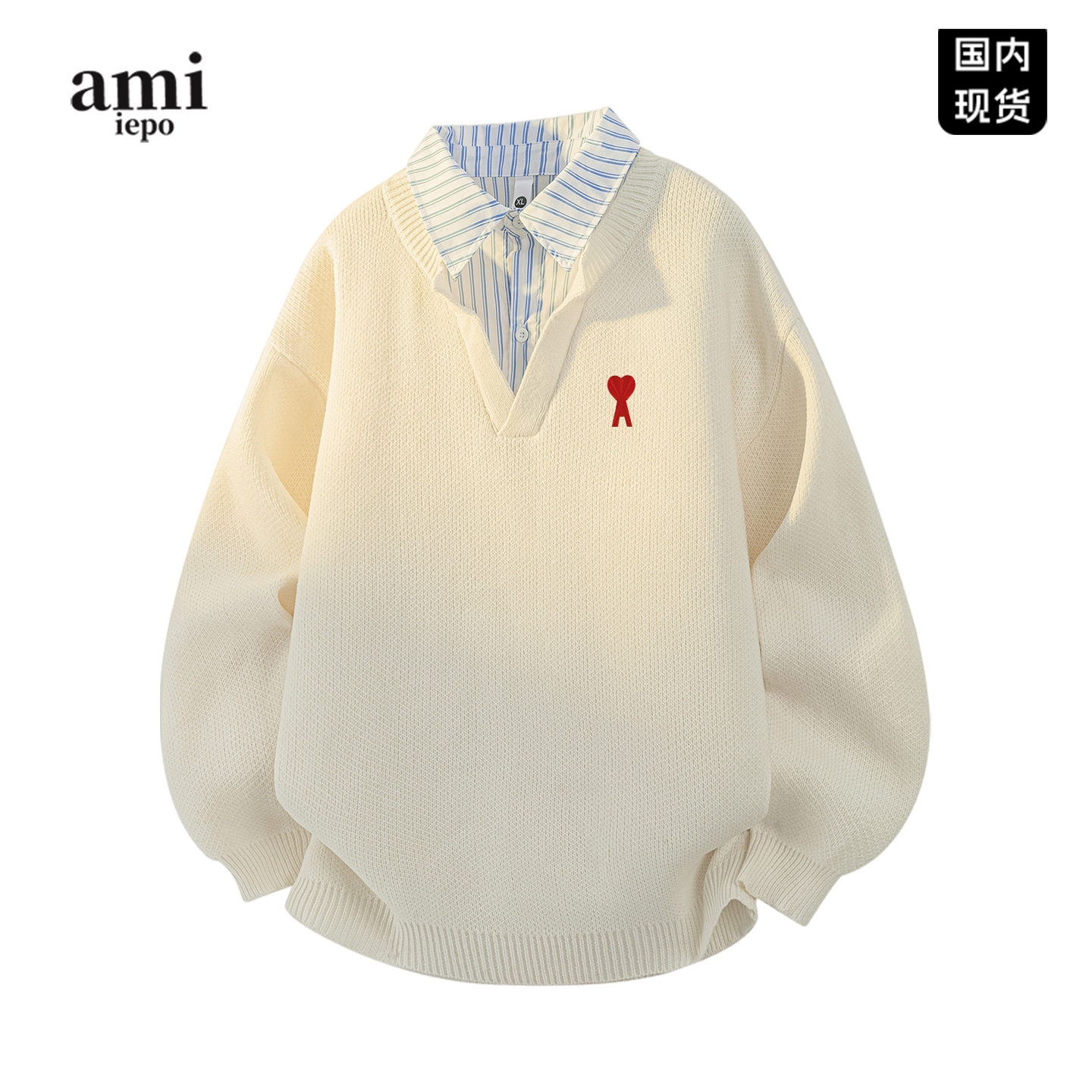 【官网现货】衬衫领针织毛衣男女