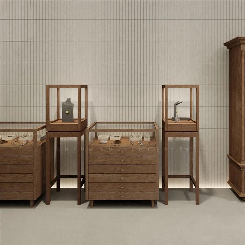 饰品项链珠宝店玉器精品柜新中式展示柜陈列柜靠墙柜子简约斗柜