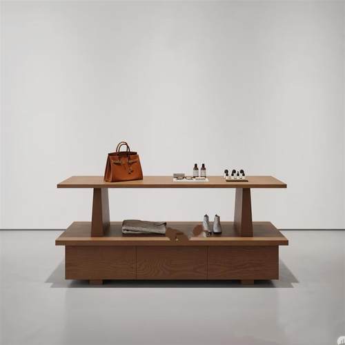 服装店中岛货架流水台展示架女装店陈列展台堆头摆件收纳台促销台