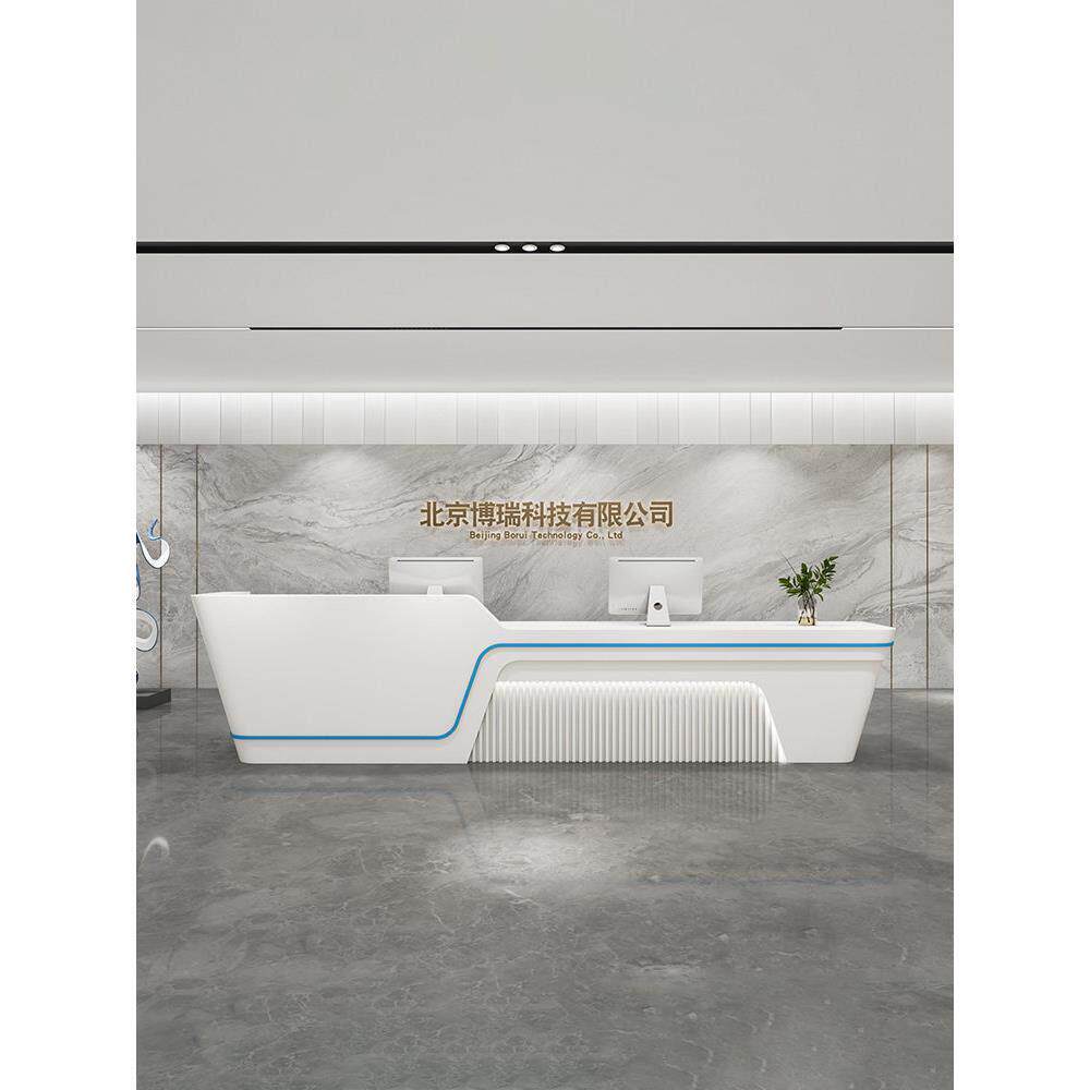 公司烤漆前台接待台柜台美容院酒店服务台简约收银台迎宾台吧台桌