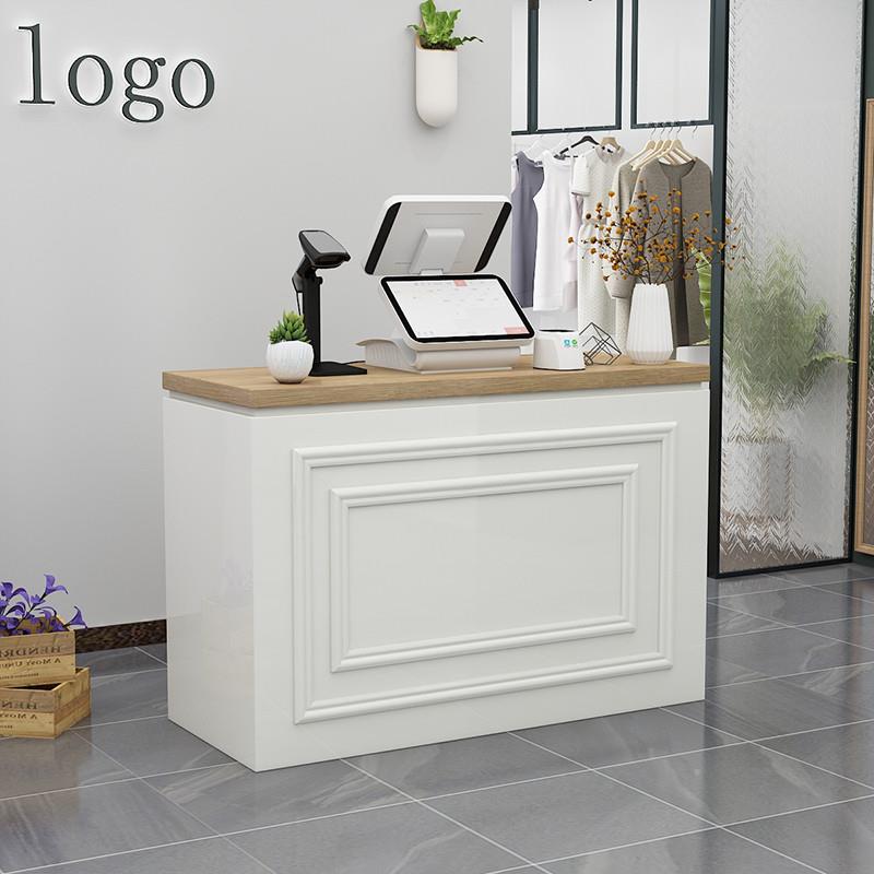 简约欧式收银台服装店柜台专卖店理发店吧台桌店铺前台接待台小型