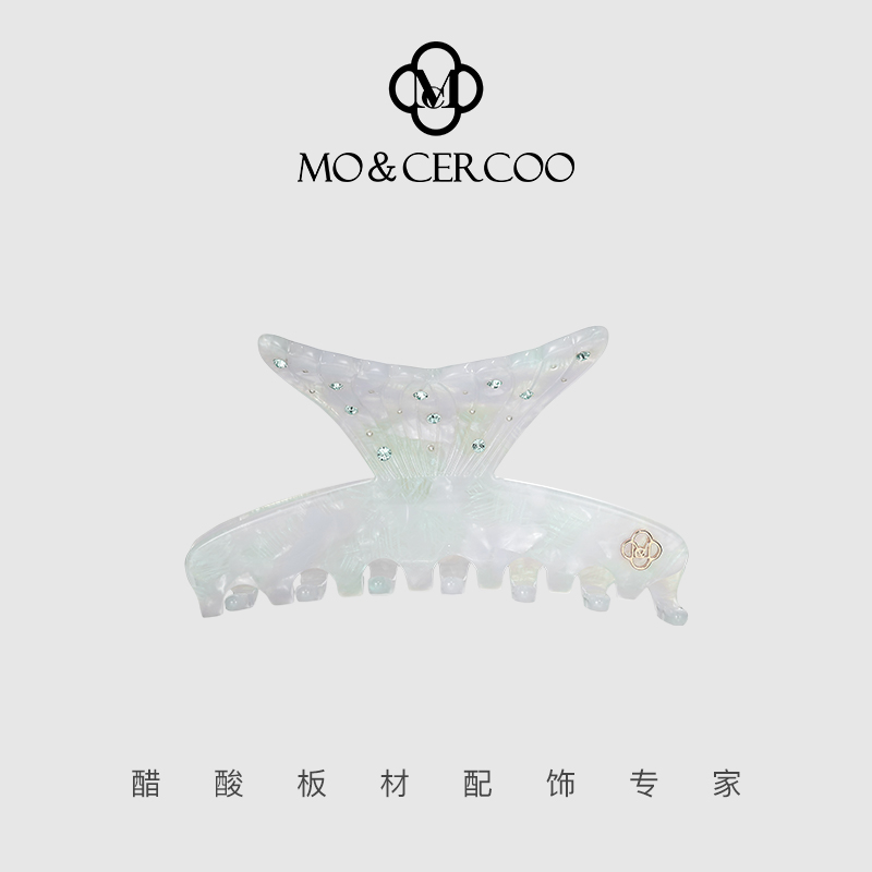 Mo&Cercoo发抓超仙气质鱼尾抓夹头饰醋酸饰品设计感鲨鱼夹发卡子