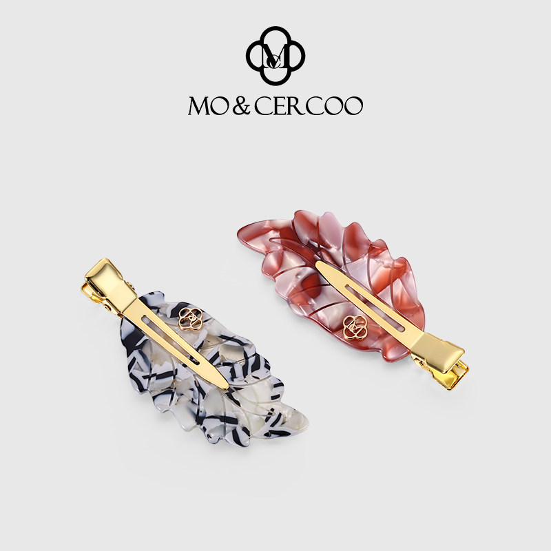 MoCercoo高级感流光叶片发卡鸭嘴夹捏夹光泽感侧边发夹气质饰品,饰品/流行首饰/时尚饰品新,发饰,淘宝优惠券,粉丝福利购,淘宝优惠卷