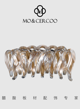 MoCercoo醋酸板材大号抓夹2024新款高级感发抓鲨鱼夹盘发半发夹