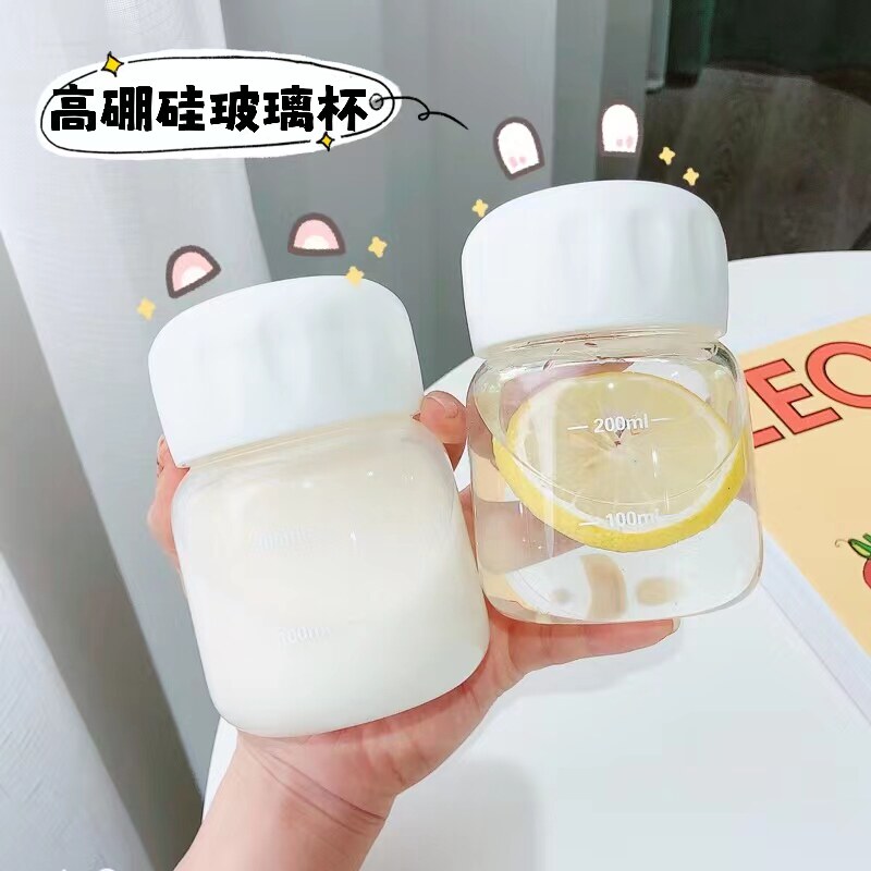 豆浆杯子外带家用迷你可携式上班族喝牛奶的玻璃容器冲泡奶粉胖胖图片
