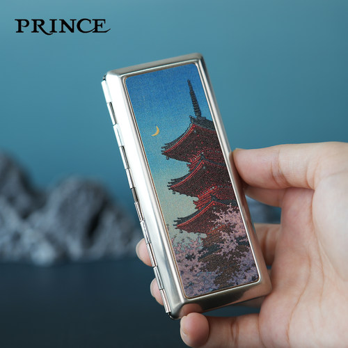 王子真皮烟盒日本浮世绘创意