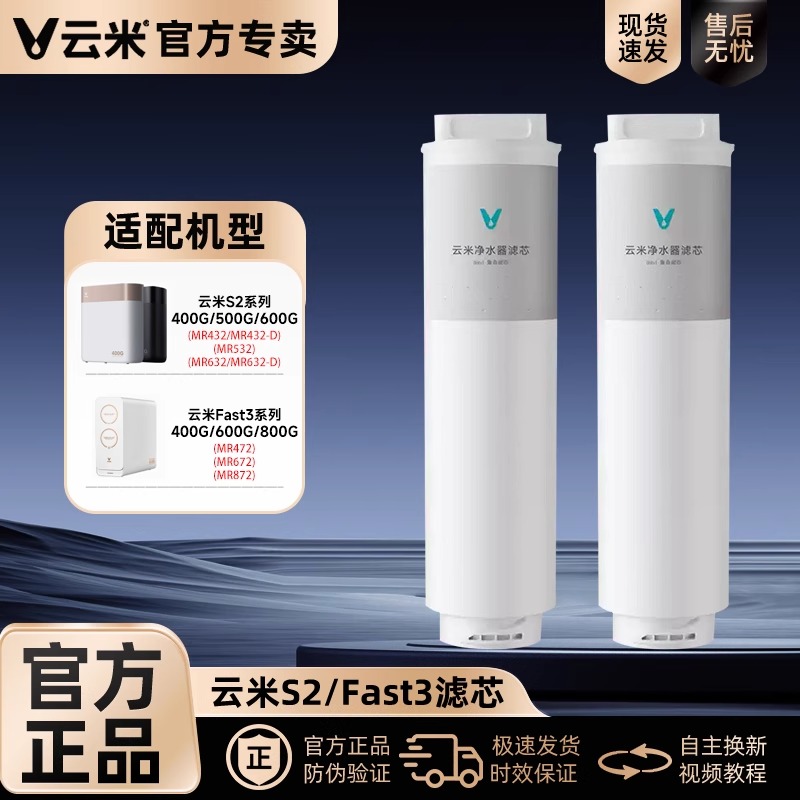 云米净水器S2 Fast3系列滤芯5in1覆合滤芯RO反渗透400G/600G/800G