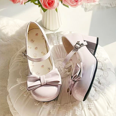 女童甜美可爱蝴蝶结玛丽珍鞋