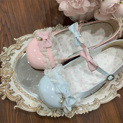 女大童洛丽塔平底圆头公主鞋