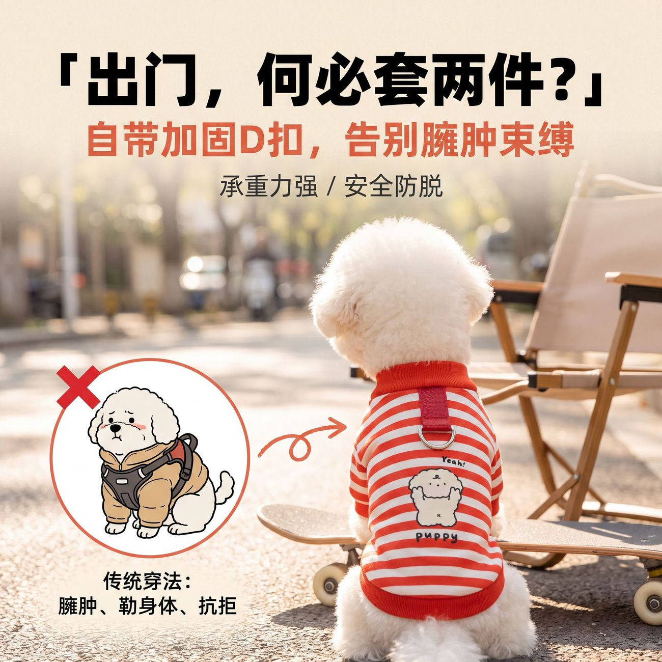 新款狗狗衣服小狗衣服小型犬带牵引钩秋冬宠物狗衣服饰比熊犬卫衣