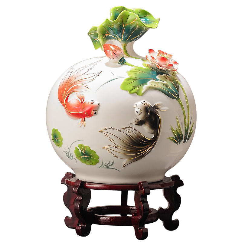 金玉滿堂新中式客廳玄關(guān)電視柜角幾家居裝飾品新房高檔大擺件喬遷