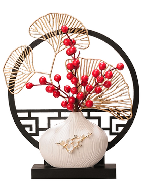 屏风电视柜迎客松皇林世家新中式