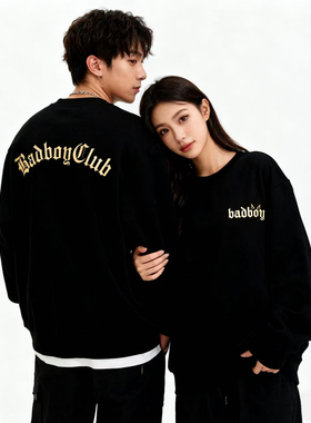 【专柜大清仓097】BAD BOY钢印烫金圆领卫衣BDZ25097
