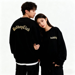 BOY钢印烫金圆领卫衣BDZ25097 BAD 097