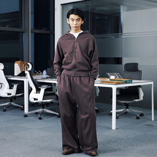 情侣运动休闲通勤男女 街头拉链卫衣卫裤 OaOO遛狗套装 美式