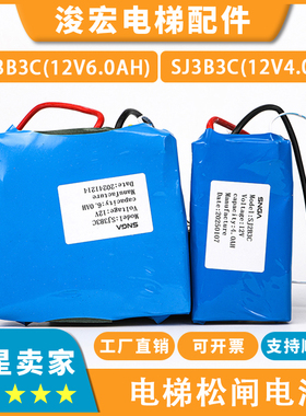 电梯电动松闸装置Snga锂电池SJ2B3C_SJ3B3C 12V6_4.0AH无机房电池