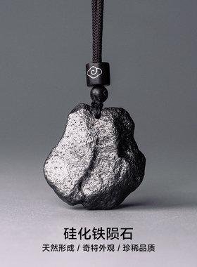 新疆天然硅化铁陨石吊坠