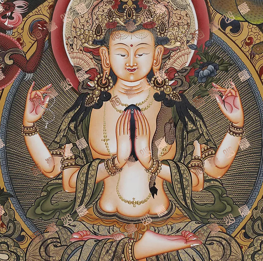 D45菩萨Bodhisattva唐卡绘画高清电子图片喷绘临摹素材