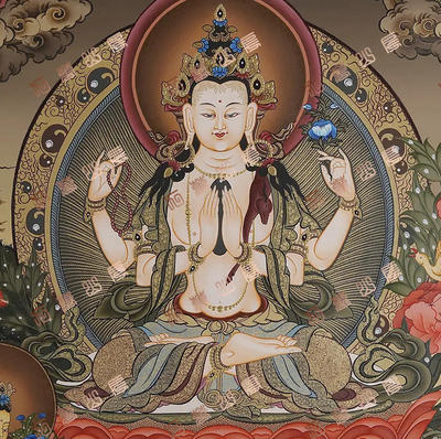 D76菩萨Bodhisattva唐卡绘画高清电子图片喷绘临摹素材