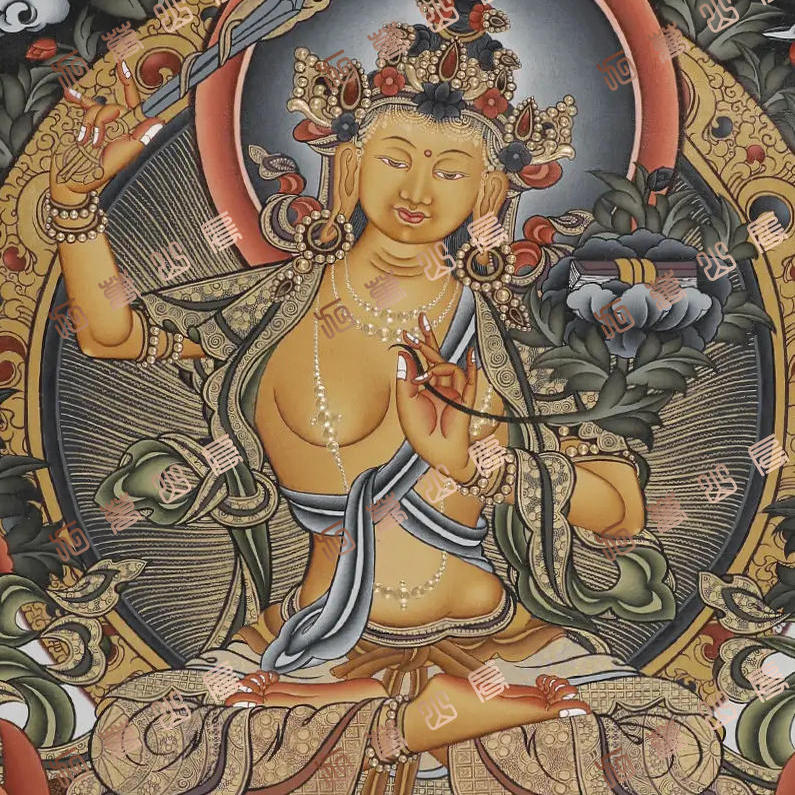 D16菩萨Bodhisattva唐卡绘画高清电子图片喷绘临摹素材