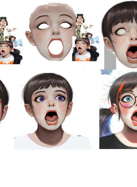 M154表情包萌妹子 美国画师Randy StarFru1t 114P