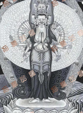 D163菩萨Bodhisattva唐卡绘画高清电子图片喷绘临摹素材